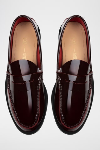 Mocassins em couro envernizado Tmie - Bordô