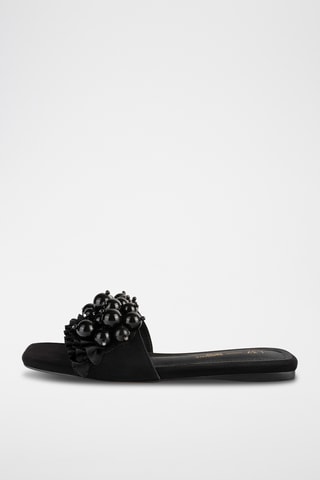 Mules em couro Wberry - Preto