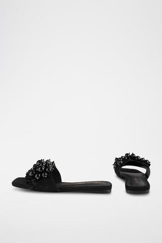 Mules em couro Wberry - Preto