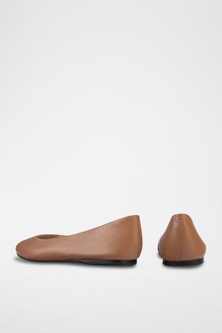 Leren Ballerina's Bco - Camel