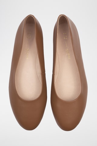 Leren Ballerina's Bco - Camel