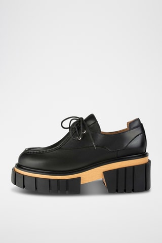 Derbies de salto em couro Myos - Preto