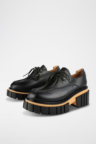 Derbies de salto em couro Myos - Preto