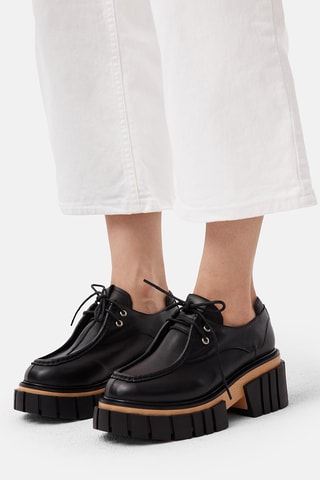 Derbies de salto em couro Myos - Preto