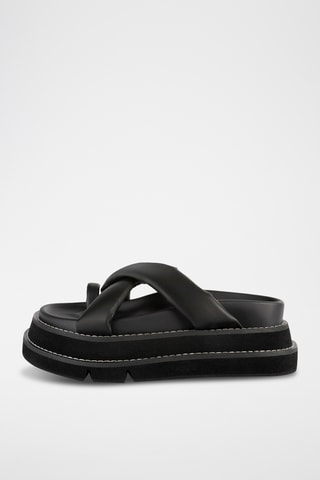 Leren Platform Sandalen Edgeos - Zwart
