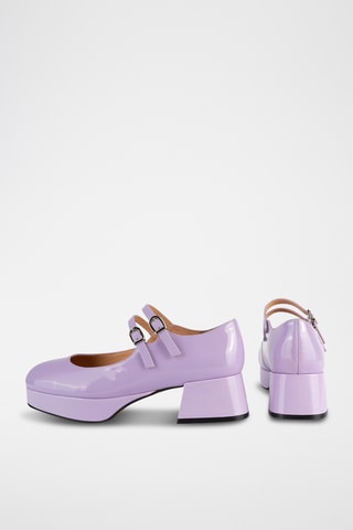 Lakleren Mary Janes met Hak Overn - Paars