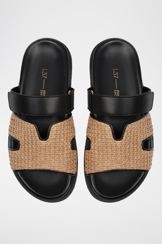 Leren Muiltjes Nmp - Zwart en bruin