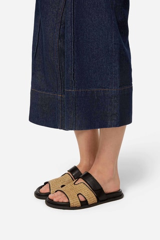 Leren Muiltjes Nmp - Zwart en bruin