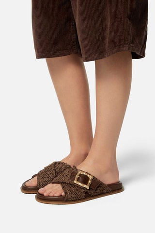 Leren Muiltjes Twispar - Bruin