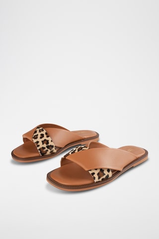 Leren Muiltjes Vic - Bruin