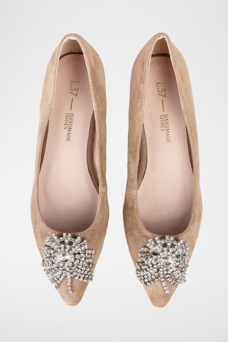 Nubuck Ballerina's Lis - Nude