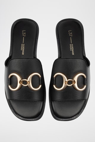 Mules em couro Eoae - Preto