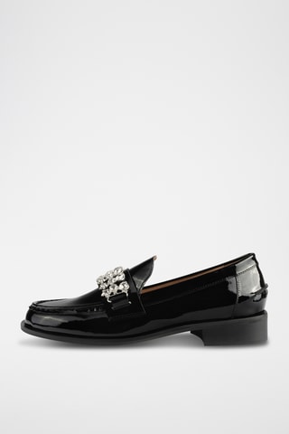 Mocassins em couro envernizado Invemp - Preto