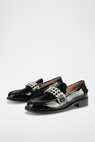 Mocassins em couro envernizado Invemp - Preto