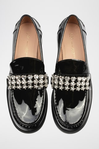 Mocassins em couro envernizado Invemp - Preto