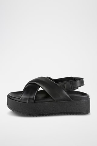 Leren Platform Sandalen Gen - Zwart