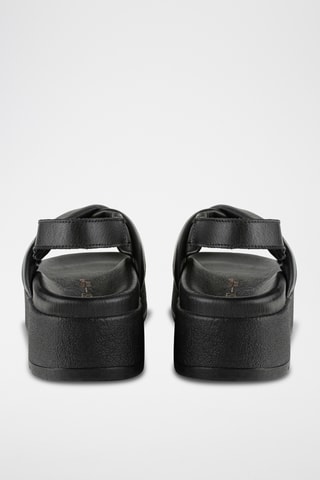 Leren Platform Sandalen Gen - Zwart