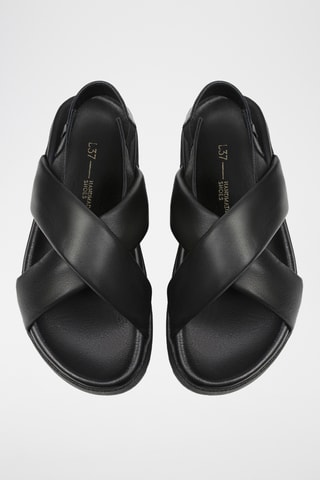 Leren Platform Sandalen Gen - Zwart