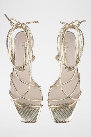 Leren Sandalen met Hak Nf - Goudkleurig