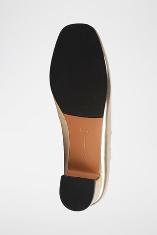 Leren Mary Janes met Hak Filove - Goudkleurig