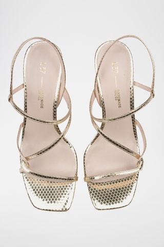 Leren Sandalen met Hak Wfts - Goudkleurig