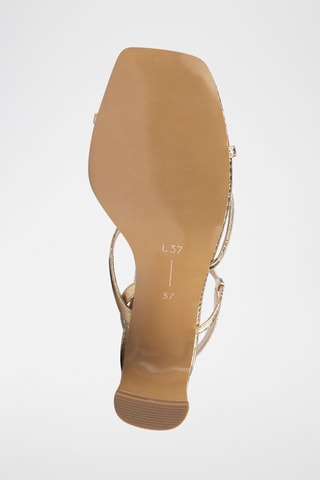 Leren Sandalen met Hak Wfts - Goudkleurig