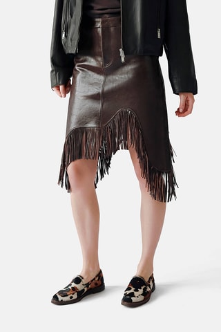 Mocassins em couro Purc - Castanho