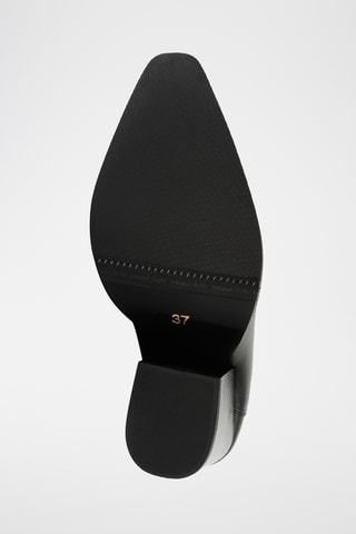 Leren Clogs met Hak Silstar - zwart