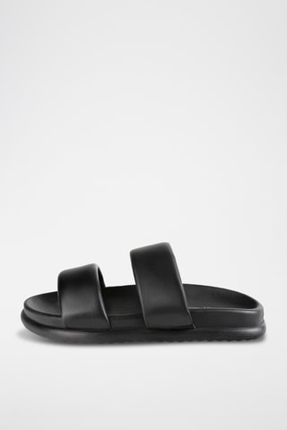 Leren Muiltjes Backtoer - Zwart