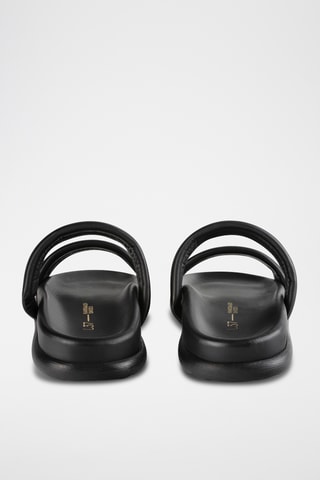 Leren Muiltjes Backtoer - Zwart