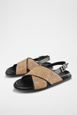 Leren Sandalen Sats - Zwart