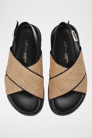 Leren Sandalen Sats - Zwart