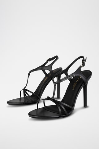 Leren Sandalen met Hak Mglow - Zwart