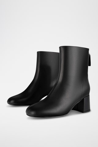 Leren Enkellaarzen Alptb - Zwart