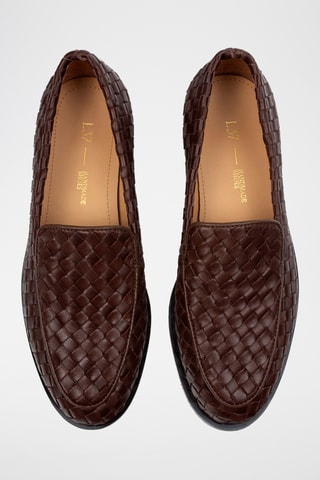 Mocassins em couro Purc - Castanho