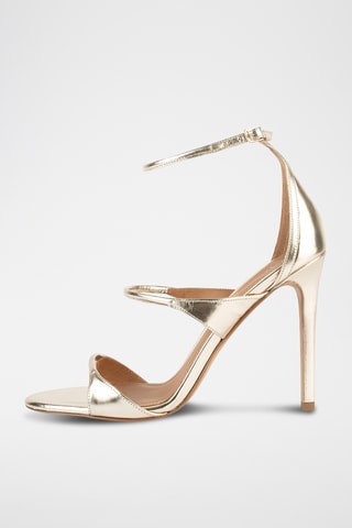 Leren Sandalen met Hak Miscal - Goudkleurig