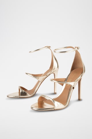 Leren Sandalen met Hak Miscal - Goudkleurig