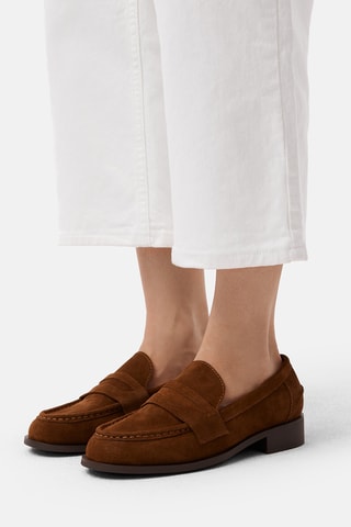 Mocassins em nobuck Gadv - Camel