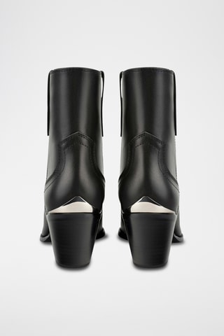 Leren Enkellaarzen Afsm - Zwart