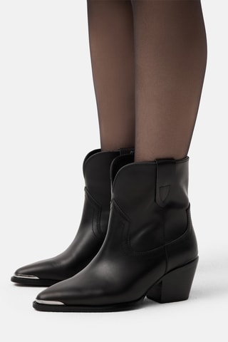 Leren Enkellaarzen Afsm - Zwart