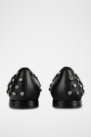 Leren Ballerina's Lunsh  Zwart