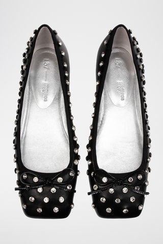 Leren Ballerina's Lunsh  Zwart