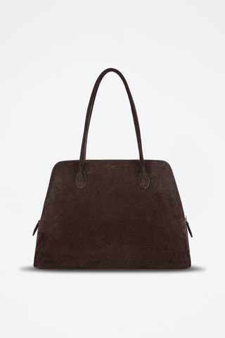 Nubuck Handtas Verona - Donkerbruin