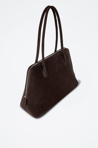 Nubuck Handtas Verona - Donkerbruin