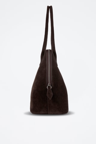 Nubuck Handtas Verona - Donkerbruin