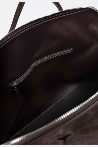 Nubuck Handtas Verona - Donkerbruin