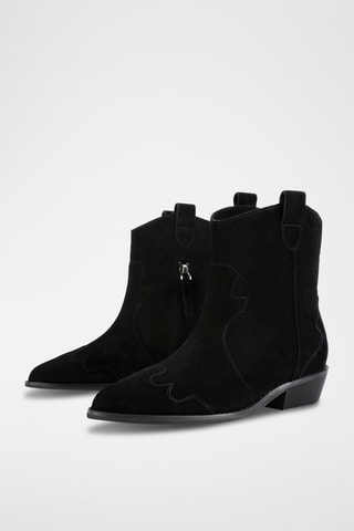 Nubuck Enkellaarzen Wbs - Zwart