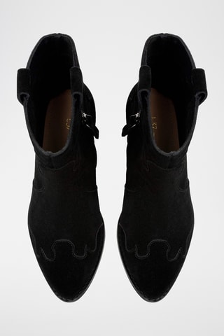 Nubuck Enkellaarzen Wbs - Zwart