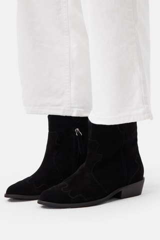 Nubuck Enkellaarzen Wbs - Zwart