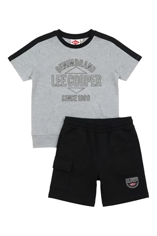 T-shirt e calções - Cinzento